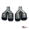 Насадки на глушитель Akrapovic Style Y, опал (левая + правая, мат, 2х89mm)