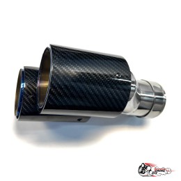 Насадка на глушитель Y-образная "M Style" правая, со скосом (опал, 2х89mm)
