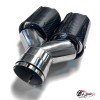 Насадка на глушитель Y-образная "M Style" правая, со скосом (опал, 2х89mm)