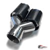 Насадка на глушитель Y-образная "M Style" левая, со скосом (опал, 2х89mm)