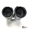 Насадка на глушитель Y-образная "M Style" левая, со скосом (опал, 2х89mm)