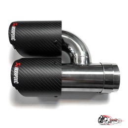Насадка на глушитель Akrapovic Style h внутренняя (правая, мат, 2х89mm)