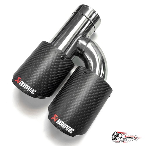 Насадка на глушитель Akrapovic Style h внутренняя (левая, мат, 2х89mm)