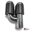Насадки на глушитель Akrapovic Style h внутренние(комплект, мат, 2х89mm)