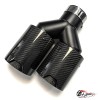 Насадка на глушитель Y-образная "M Style" правая, со скосом (глянец, 2х89mm)