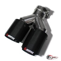 Насадка на глушитель Akrapovic Style Y (левая, глянец, 2х89mm)