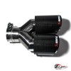Насадка на глушитель Akrapovic Style Y (левая, глянец, 2х89mm)