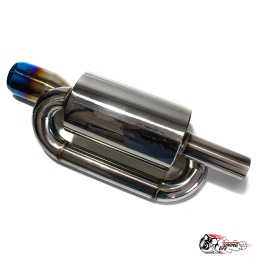 Глушитель прямоточный HKS Twin Loop, 51мм с Опалом