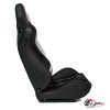 Спортивное сиденье (ковш) Recaro, красная клетка (кожа + ткань)