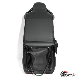 Спортивное сиденье (ковш) Recaro, красная клетка (кожа + ткань, пассажирский)