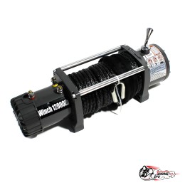 Лебедка электрическая Electric Winch 12000 LBS / 5443 кг с синтетическим тросом