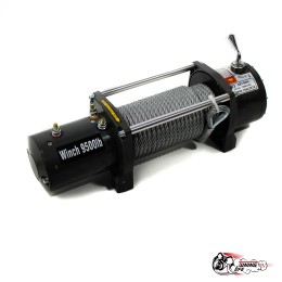 Лебедка электрическая 12V Electric Winch 9500 LBS / 4310 кг со стальным тросом