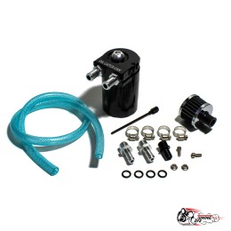 Маслоуловитель с боковыми выходами с щупом и фильтром (черный)