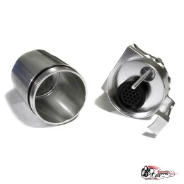 Маслоуловитель с боковыми выходами с щупом и фильтром (серый)