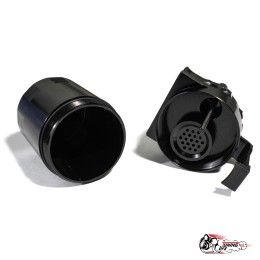 Маслоуловитель с боковыми выходами с щупом и фильтром (черный)