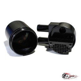 Маслоуловитель с боковыми выходами черный