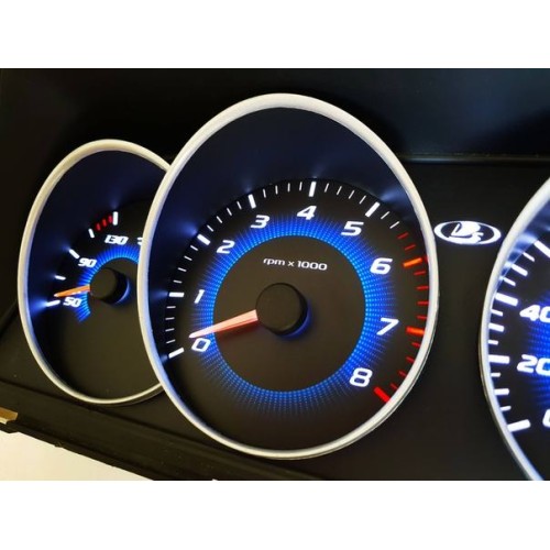 Шкала ВАЗ 2110-2112 Sport Blue Pandora VDO