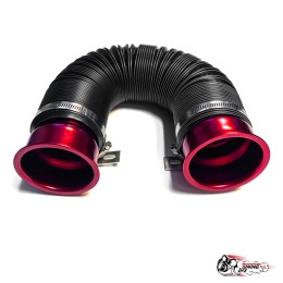 Холодный впуск гофрированный (красный)