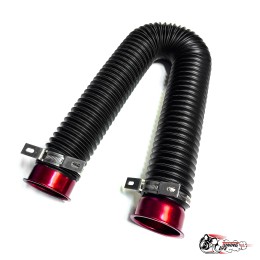 Холодный впуск гофрированный (красный)