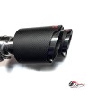 Насадки на глушитель Akrapovic Style двойные обрезанные карбон (матовые, 63 - 89mm)