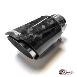 Насадка на глушитель Akrapovic Style кованый карбон (глянец, 63-89mm)