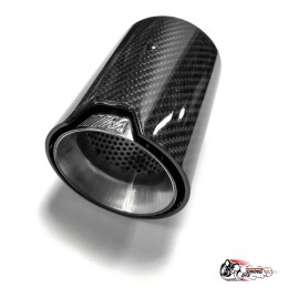 Насадка на глушитель "M Style" карбон (глянец, 63-89mm), короткая