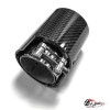 Насадка на глушитель "M Style" карбон (глянец, 63-89mm), короткая