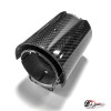 Насадка на глушитель "M Style" карбон (глянец, 63-89mm), короткая