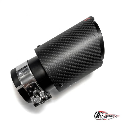 Насадка на глушитель Akrapovic Style карбон (мат, 63-89mm)