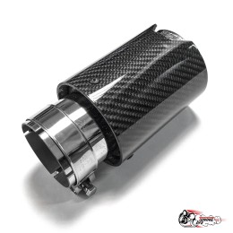 Насадка на глушитель "M Style" карбон (глянец, 63-89mm)