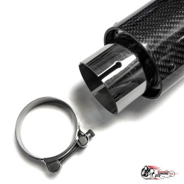 Насадка на глушитель "M Style" карбон (глянец, 63-89mm)