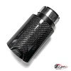 Насадка на глушитель черная "M Style" карбон (глянец, 63-89mm)