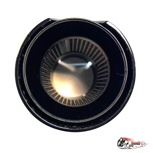 Насадка на глушитель черная "M Style" карбон (глянец, 63-89mm)