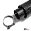 Насадка на глушитель черная "M Style" карбон (глянец, 63-89mm)