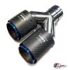 Насадка на глушитель Akrapovic Style Y, опал (правая, мат, 2х89mm)