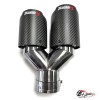 Насадка на глушитель Akrapovic Style Y, опал (правая, мат, 2х89mm)