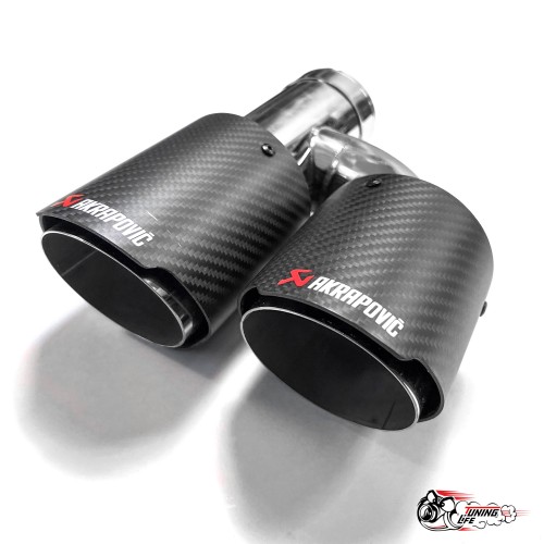 Насадка на глушитель Akrapovic Style h (правая, мат, 2х89mm)