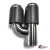 Насадка на глушитель Akrapovic Style h (правая, мат, 2х89mm)
