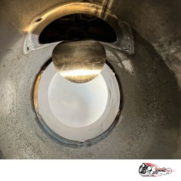 Насадка на глушитель h-образная левая, со скосом (Выход 2х89мм)
