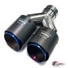 Насадка на глушитель Akrapovic Style Y, опал (левая, мат, 2х89mm)