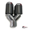 Насадка на глушитель Akrapovic Style Y, опал (левая, мат, 2х89mm)