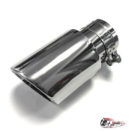 Насадка на глушитель в стиле "AKRAPOVIC" со скосом (Выход 89mm)