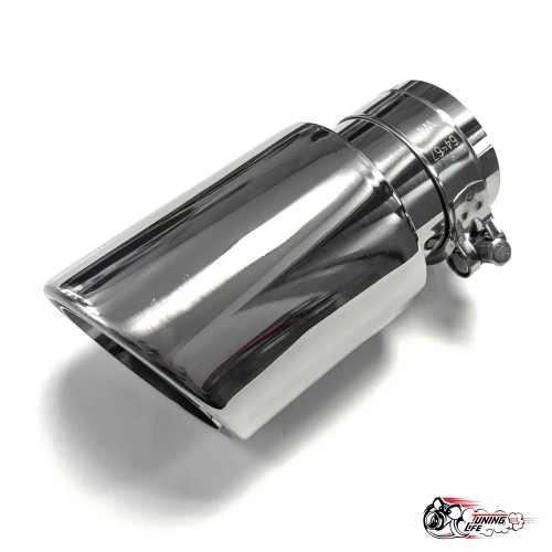 Насадка на глушитель в стиле "AKRAPOVIC" со скосом (Выход 89mm)