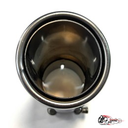 Насадка на глушитель в стиле "AKRAPOVIC" со скосом (Выход 89mm)