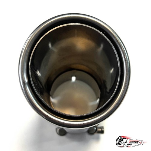 Насадка на глушитель в стиле "AKRAPOVIC" со скосом (Выход 89mm)