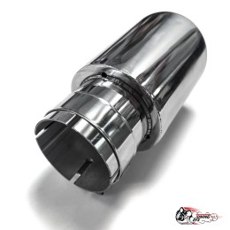 Насадка на глушитель в стиле "AKRAPOVIC" со скосом (Выход 89mm)