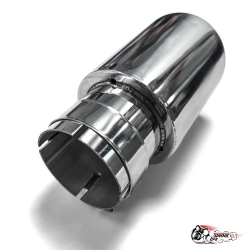 Насадка на глушитель в стиле "AKRAPOVIC" со скосом (Выход 89mm)