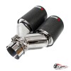 Насадка на глушитель карбоновая Akrapovic Style 90x2 мм левая