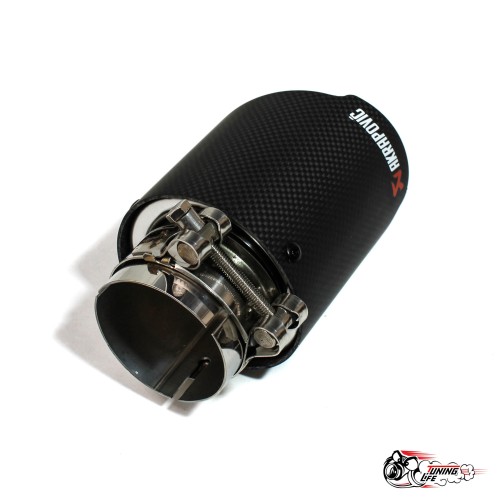 Насадка на глушитель Akrapovic Style V2 карбон (мат, 89mm)