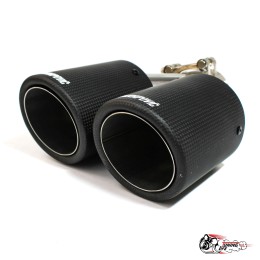 Насадка на глушитель Akrapovic Style V1 карбон (мат, 2х89mm)